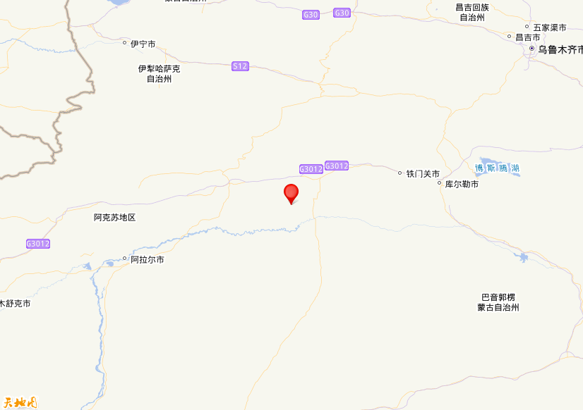 2026年05月03日19时58分，在新疆阿克苏地区库车市发生了M 3.4级地震，震中纬度41.38，经度83.88。