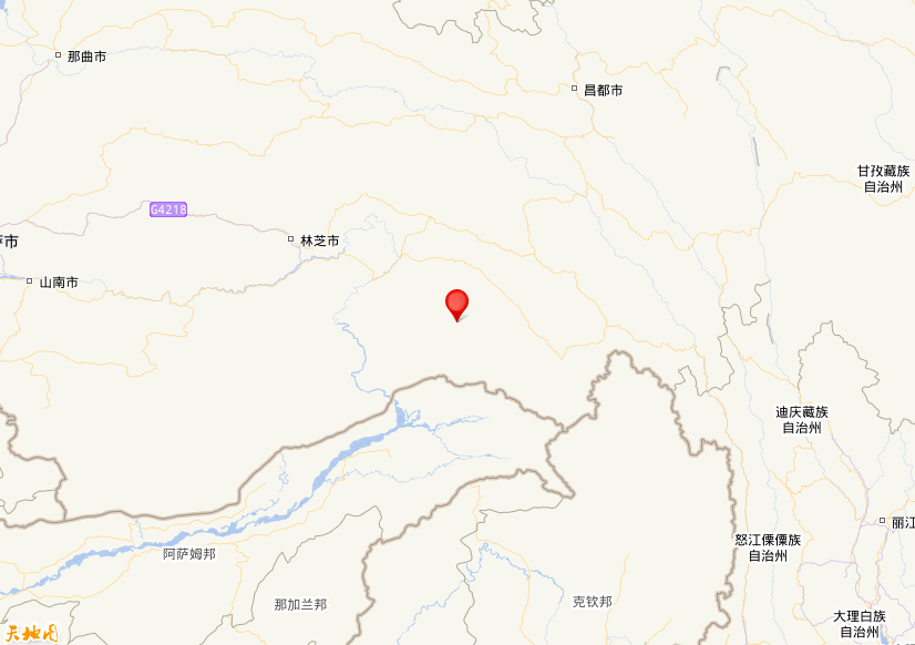2026年05月06日23时17分，在西藏林芝市察隅县发生了M 4.3级地震，震中纬度28.82，经度96.01。