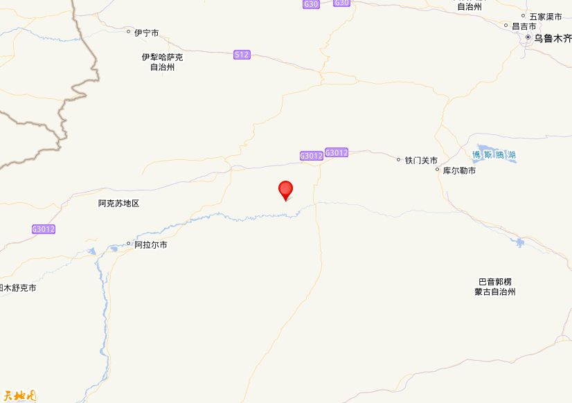 2026年05月12日02时56分，在新疆阿克苏地区库车市发生了M 3.4级地震，震中纬度41.22，经度83.78。