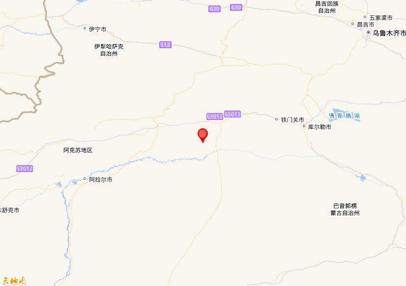 2026年05月14日09时19分，在新疆阿克苏地区库车市发生了M 3.3级地震，震中纬度41.35，经度83.92。