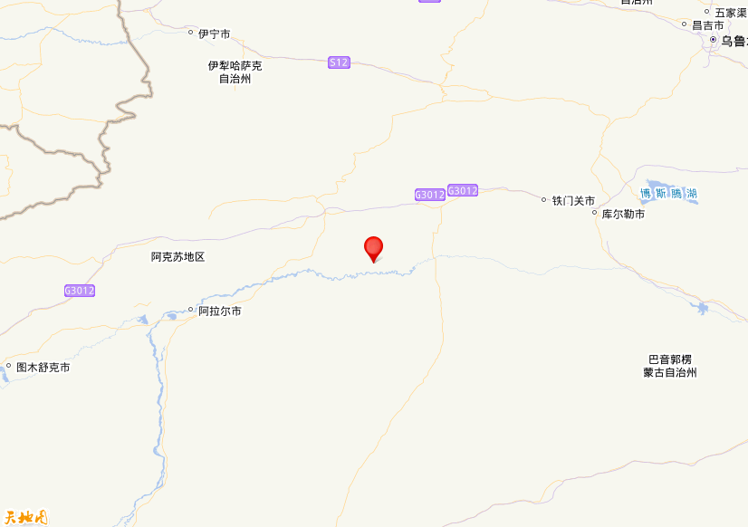 2026年05月21日13时19分，在新疆阿克苏地区沙雅县发生了M 3.6级地震，震中纬度41.1，经度83.5。