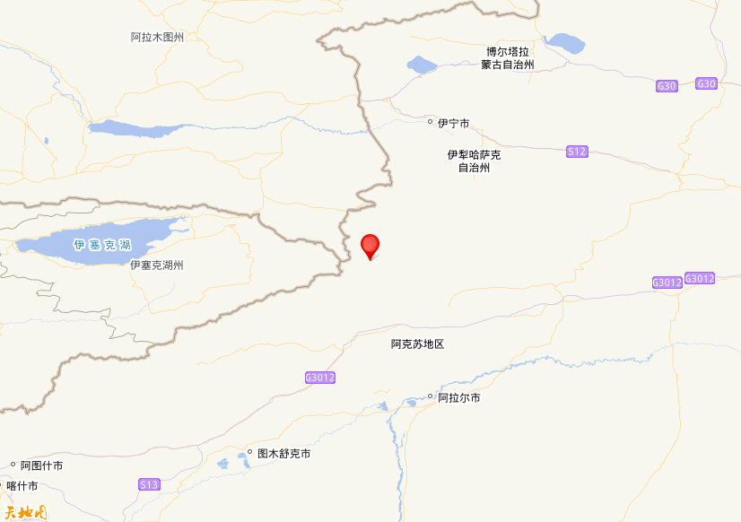 2026年06月09日19时02分，在新疆阿克苏地区温宿县发生了M 3.3级地震，震中纬度42.2，经度80.55。