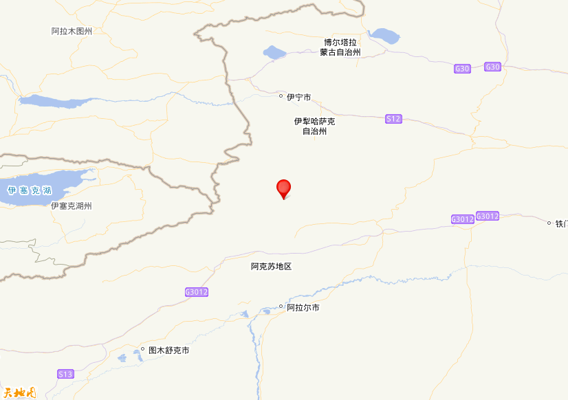 2026年06月10日05时43分，在新疆阿克苏地区拜城县发生了M 3.8级地震，震中纬度42.25，经度81.33。