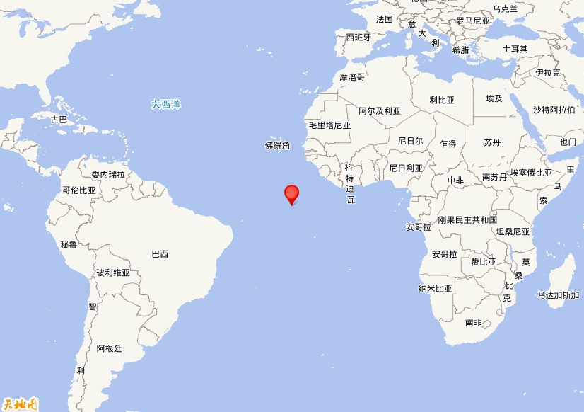 2026年06月18日02时56分，在中大西洋海岭中部发生了M 6.6级地震，震中纬度-0.25，经度-19.95。