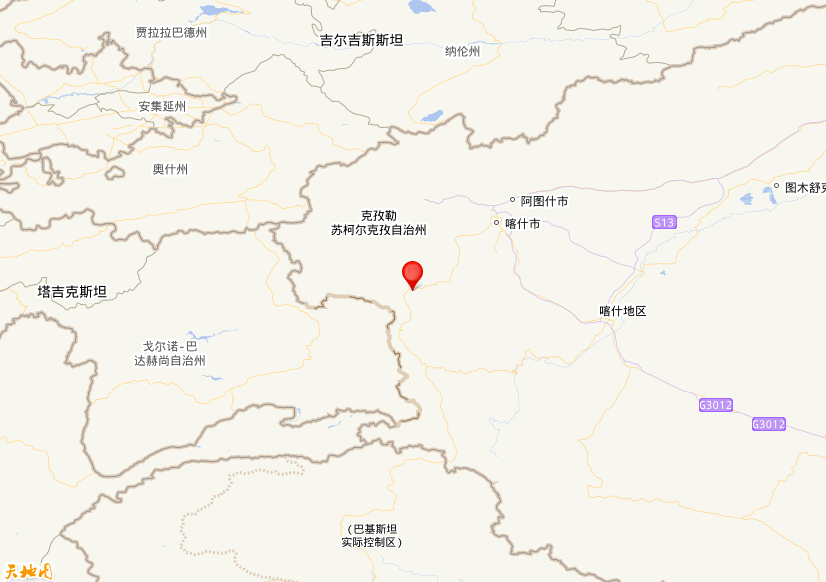 2026年07月18日13时47分，在新疆克孜勒苏州阿克陶县发生了M 4.3级地震，震中纬度38.71，经度75.07。
