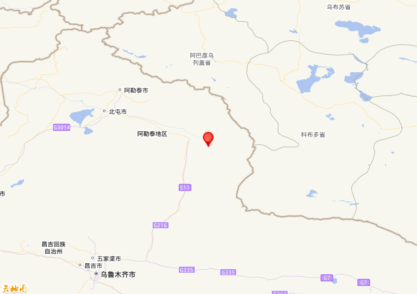 2026年07月24日16时36分，在新疆阿勒泰地区青河县发生了M 3.0级地震，震中纬度46.58，经度90.06。