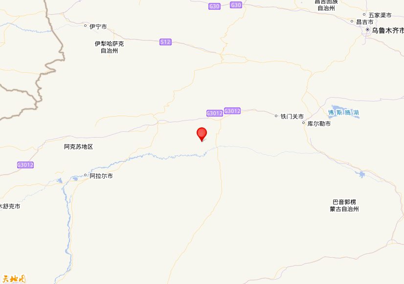 2026年07月25日02时28分，在新疆阿克苏地区库车市发生了M 3.4级地震，震中纬度41.29，经度83.9。