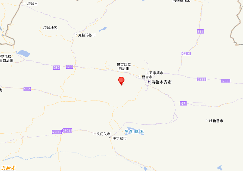2026年07月27日17时00分，在新疆昌吉州呼图壁县发生了M 3.6级地震，震中纬度43.68，经度86.6。
