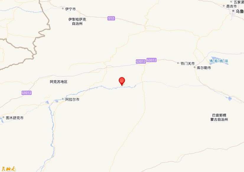 2026年08月05日15时59分，在新疆阿克苏地区沙雅县发生了M 3.6级地震，震中纬度41.03，经度83.48。