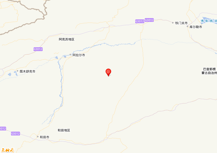 2026年08月08日11时45分，在新疆阿克苏地区沙雅县发生了M 4.5级地震，震中纬度39.63，经度82.87。