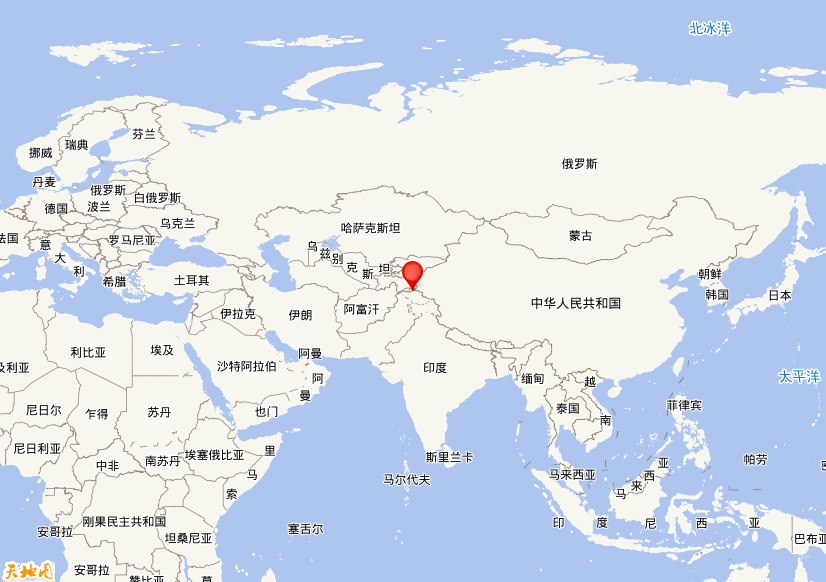 2026年08月13日08时35分，在克什米尔发生了M 4.8级地震，震中纬度36.82，经度74.45。