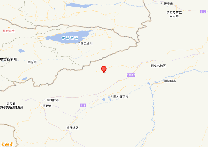 2026年08月19日06时53分，在新疆克孜勒苏州阿合奇县发生了M 3.7级地震，震中纬度40.85，经度78.75。