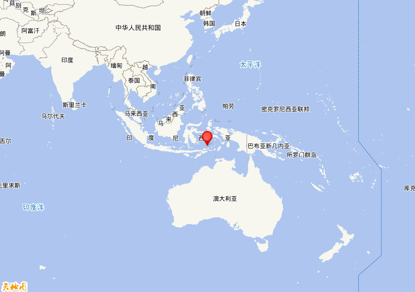 2026年08月24日22时10分，在印尼班达海发生了M 5.9级地震，震中纬度-6.74，经度127.44。