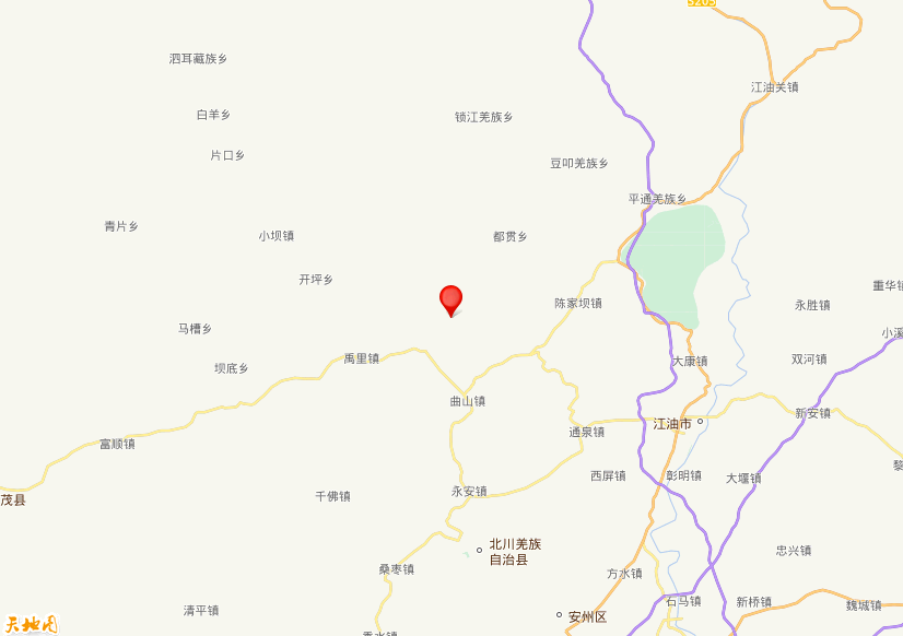 2026年09月03日19时39分，在四川绵阳市北川县发生了M 4.8级地震，震中纬度31.91，经度104.43。