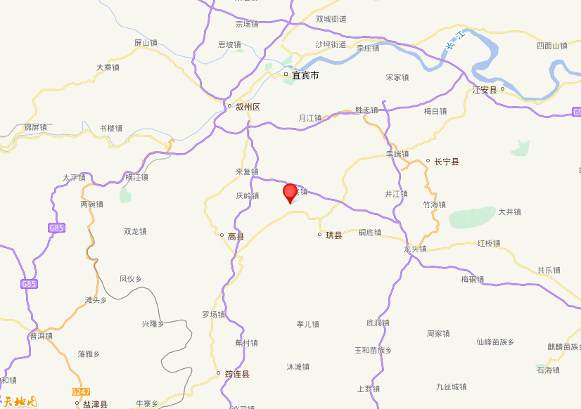 2026年10月07日18时56分，在四川宜宾市高县发生了M 3.0级地震，震中纬度28.5，经度104.65。