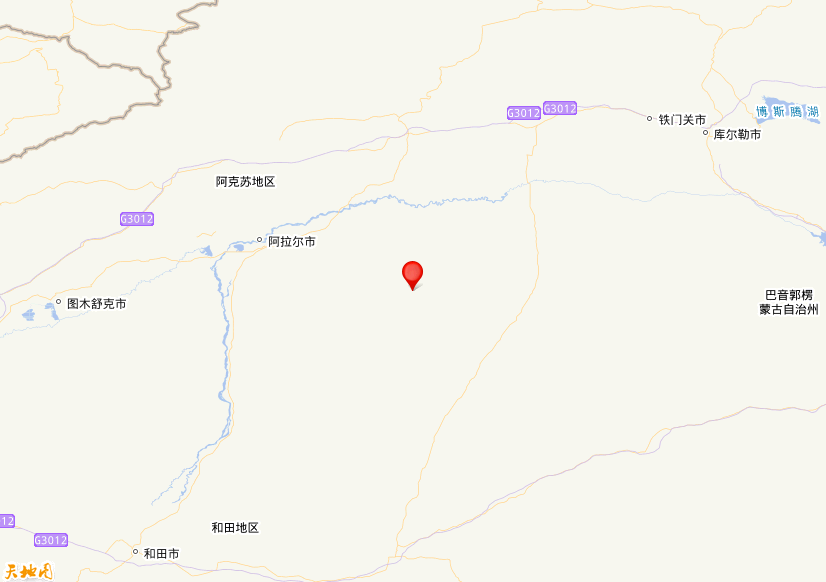 2026年10月11日00时43分，在新疆阿克苏地区沙雅县发生了M 3.3级地震，震中纬度39.98，经度82.96。