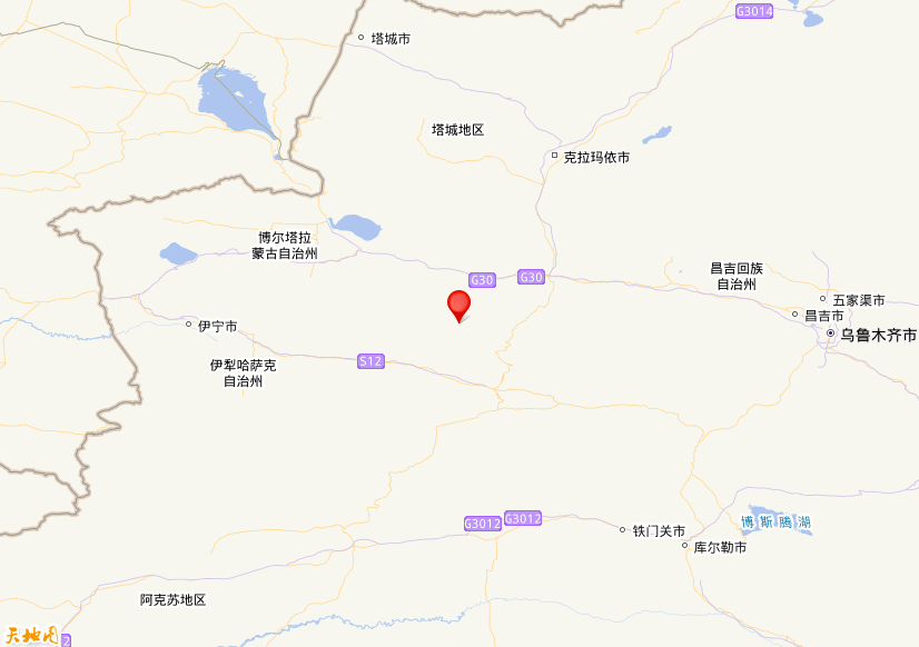 2026年10月15日07时16分，在新疆塔城地区乌苏市发生了M 3.1级地震，震中纬度43.92，经度83.95。