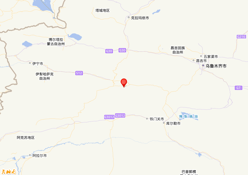 2026年10月18日02时50分，在新疆巴音郭楞州和静县发生了M 3.2级地震，震中纬度43.02，经度84.72。