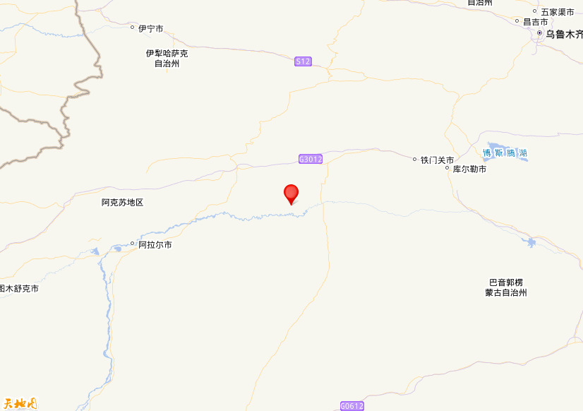 2025年04月30日00时41分，在新疆阿克苏地区库车市发生了M 3.2级地震，震中纬度41.14，经度83.75。